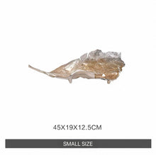 將圖片載入圖庫檢視器 VICKY YAO-Modern Abstract Handmade Aluminum Leaf Tray | Indian Artisan Decorative Leaf Bowl | Gold Metal Catchall Tray | Luxury Coffee Table