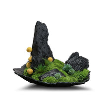 Load image into Gallery viewer, VICKY YAO -Preserved Moss Rock Garden | Zen Stone Landscape Arrangement | Maintenance-Free Japanese Style Decor | Modern Minimalist Home Art L33xH28cm