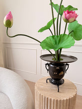 Load image into Gallery viewer, VICKY YAO - Japanese Antique Bronze Lotus Floral Arrangement | Luxury Faux Lotus Sculpture