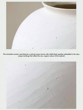 Load image into Gallery viewer, VICKY YAO - Handmade natural coarse texture  pottery Vase textured white Ceramic Wabi Sabi Vase – Rough Pottery 9 stems Flower Arrangement 60x50x70