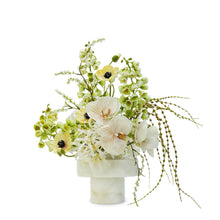 Load image into Gallery viewer, VICKY YAO Design Aesthetic-Luxury Artificial Orchid Arrangement in Marble Vase – French Elegance Floral Centerpiece L30xH50cm