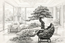 Laden Sie das Bild in den Galerie-Viewer, VICKY YAO Fine Bonsai - Hand Made Exclusive Limited Deluxe Faux Bonsai Art L100 x W50 x H75cm