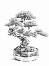 画像をギャラリービューアに読み込む, VICKY YAO Design - Limited Edition Realistic Bonsai Art in Handmade Indian Copper Planter Luxury Sculptural Home Decor L68xW38xH62cm