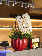 Load image into Gallery viewer, VICKY YAO Design Aesthetic - Exclusive Design Luxury Hotel Style Handmade Natural Touch Artificial Orchid Flower Arrangement