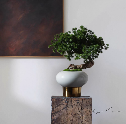 VICKY YAO - Luxury Faux Bonsai Installation Zen Botanical Art for Indoor Spaces