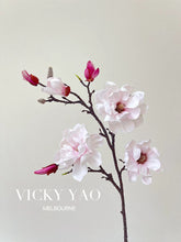 Load image into Gallery viewer, VICKY YAO Design Aesthetic - Exclusive Design Ancient Chinese Flower Pot Natural Touch Artificial Magnolia Floral Art