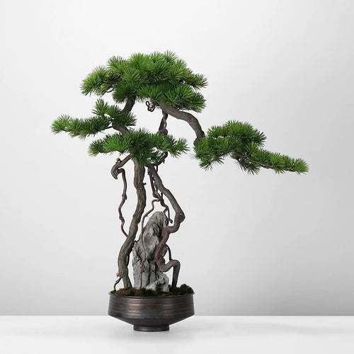 VICKY YAO Fine Bonsai - Exclusively Designed Realistic Bonsai Stone – Handcrafted Artistic Creation 56 x 60cmH