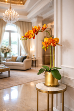 Laden Sie das Bild in den Galerie-Viewer, VICKY YAO Design Aesthetic - Exclusive Design Orange Artificial Phalaenopsis Orchid Arrangement