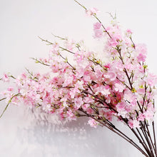 Laden Sie das Bild in den Galerie-Viewer, VICKY YAO - Artificial Pink Cherry Arrangement in White Black Vase H73cm