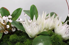 Load image into Gallery viewer, VICKY YAO - Luxury Green Floral Arrangement in Iron &amp; Marble Base – Modern Table Centerpiece for Office, Villa &amp; Hotel Decor