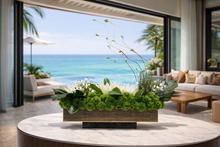 Load image into Gallery viewer, VICKY YAO - Luxury Green Floral Arrangement in Iron &amp; Marble Base – Modern Table Centerpiece for Office, Villa &amp; Hotel Decor