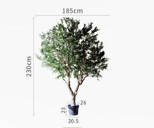 VICKY YAO- VICKY YAO- Realistic Faux Olive Tree Artificial Olive Tree / Outdoor Indoor Waterproof and UV-resistant 2.3cm H