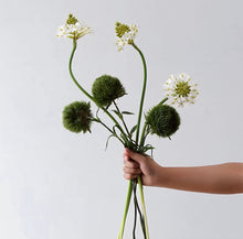 將圖片載入圖庫檢視器 VICKY YAO-Set of 3 Chinese Sweet Plum Branches+ 3 Realistic Touch Green Ball Stems.Artificial Greenery Home Decor Faux Greenery Without Vase