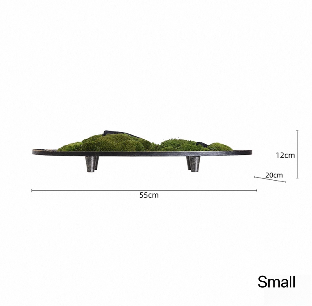 VICKY YAO  - Modern Zen Moss Centerpiece | Elevated Tabletop Landscape Art Japanese Inspired Table Decor Home & Office Decor Wabisabi Design