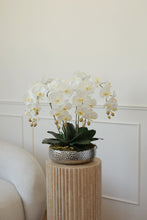 Load image into Gallery viewer, VICKY YAO Design aesthetic- Best Popular Handmade Exclusive Design Natural Touch Artificial Orchids Art In Ceramic Golden Pot