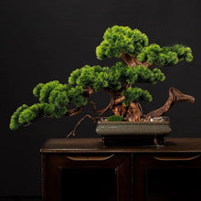 將圖片載入圖庫檢視器 VICKY YAO Faux Bonsai - Exclusive Design Handmade Artificial Bonsai Tree in Realistic Ceramic Pot 70x25x45cm