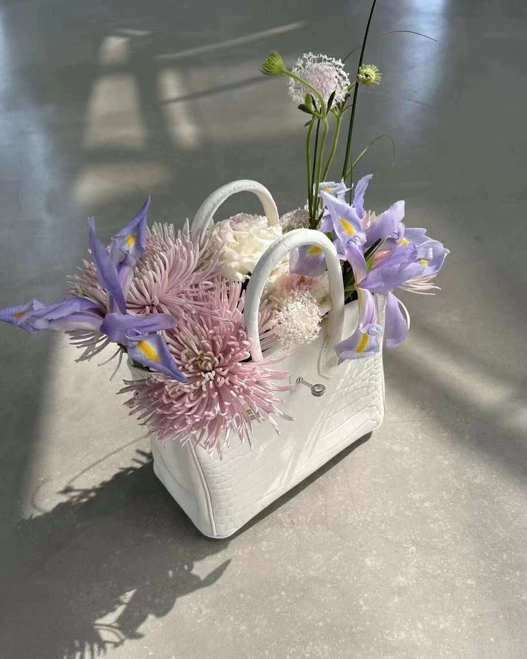 VICKY YAO Art Series - Creative Exclusive Design Hermes Bag Vase With Diamond Buckle