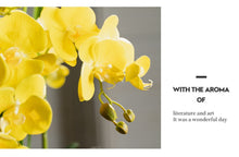 画像をギャラリービューアに読み込む, VICKY YAO Faux Floral - Exclusive Design Positive Yellow Artificial Natural Touch Orchid Arrangement in White Pot