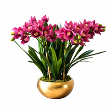 Load image into Gallery viewer, VICKY YAO Design Aesthetic - Exclusive Design Handmade Natural Touch Artificial Cymbidium Orchid Flower Arrangement