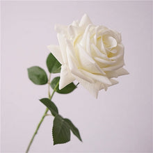 Load image into Gallery viewer, VICKY YAO-Real Touch White Roses Arrangement White Real Touch Flower Arrangement Artificial Faux Silk Flowers Real Touch Roses Centerpiece