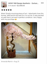 Load image into Gallery viewer, VICKY YAO Design Aesthetic -  Exclusive Design Limited Handmade Realistic Sakura Bonsai Art 1mH x 1.1mL