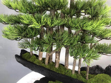 画像をギャラリービューアに読み込む, VICKY YAO Fine Bonsai - Handcrafted Bonsai Tree Sculpture Artificial Bonsai with Natural Wood Base Preserved Moss Zen Decor L65xW30xH66cm