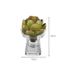 Load image into Gallery viewer, VICKY YAO- Luxury Faux Artichoke Centerpiece | Modern Glass Display Decor | High-End Hotel Lobby Table Styling | Designer Home Accent