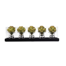 Load image into Gallery viewer, VICKY YAO- Luxury Faux Artichoke Centerpiece | Modern Glass Display Decor | High-End Hotel Lobby Table Styling | Designer Home Accent