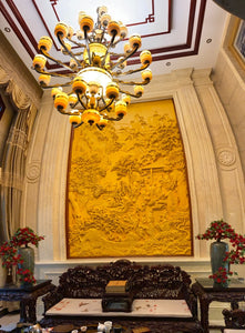 VICKY YAO Faux Bonsai - Exclusive Design Artificial Yellow / Red Bonsai Art 70x90cm H Luxury Home Decor