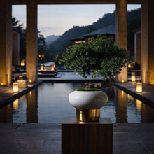 Laden Sie das Bild in den Galerie-Viewer, VICKY YAO - Luxury Faux Bonsai Installation Zen Botanical Art for Indoor Spaces