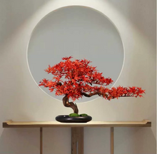 Laden Sie das Bild in den Galerie-Viewer, VICKY YAO Design Aesthetic - June New Arrival Exclusive Design Handmade Japanese Style Red Maple Bonsai Art 60L x 22W x 40cm H