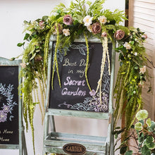 画像をギャラリービューアに読み込む, VICKY YAO-  Floral Arrangement Easy to Attach Banister Garland for Staircase&amp;Wedding Table Décor Ready-to-Use Artificial Flower Art