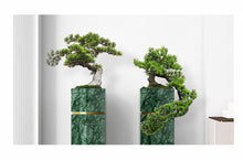 画像をギャラリービューアに読み込む, VICKY YAO - Natural Indian Green Marble Base Artificial Bonsai Luxury Hotel Art Decor Modern Zen Sculpture for Lobby &amp; Interior Design