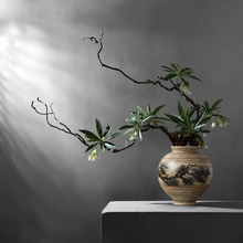 Load image into Gallery viewer, VICKY YAO - Realistic Bonsai Floral Arrangement in Pine Motif Ceramic Vase, Wabi Sabi Decor, Luxury Hotel &amp; Home Statement Piece L90xH80cm