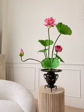 Load image into Gallery viewer, VICKY YAO - Japanese Antique Bronze Lotus Floral Arrangement | Luxury Faux Lotus Sculpture