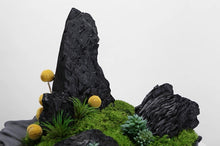 Load image into Gallery viewer, VICKY YAO -Preserved Moss Rock Garden | Zen Stone Landscape Arrangement | Maintenance-Free Japanese Style Decor | Modern Minimalist Home Art L33xH28cm