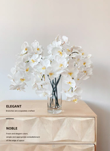 Load image into Gallery viewer, VICKY YAO Faux Floral - Natural Touch Phalaenopsis Orchid 10 Flowers Chinese Red / Burgundy Res 1 Stem