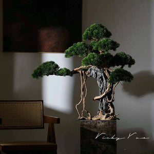 VICKY YAO Fine Bonsai - Exclusive Design Realistic Vine Bonsai Art Tree  96x45x88cmH