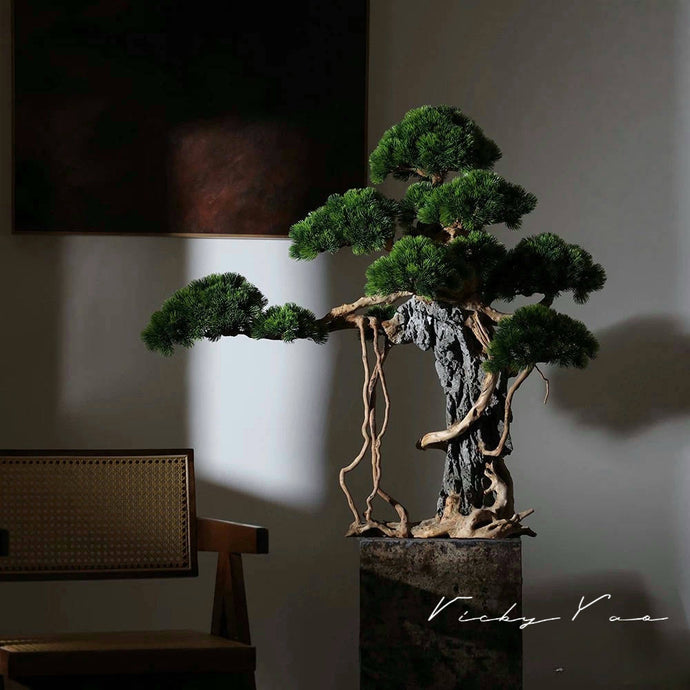 VICKY YAO Fine Art - Exclusive Design Realistic Vine Bonsai Art Tree  96x45x88cmH