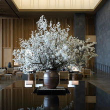 Load image into Gallery viewer, VICKY YAO-Aman Hotel Style Cherry Blossom Arrangement | Luxury Lobby Floral Installation | Large Faux Sakura Tree Art | Japanese Zen Hotel