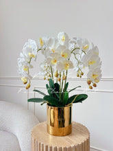 Load image into Gallery viewer, VICKY YAO Faux Floral - Exclusive Design Real Touch Artificial 5Stems White Orchid Flower Arrangement