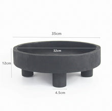 Load image into Gallery viewer, VICKY YAO -Outdoor Indoor Real Preserved Moss Bowl Centerpiece,Preserved Moss Bowl Black Rustic Wooden Coffee Table Centerpiece D12-inch