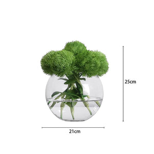 VICKY YAO Design Aesthetic - Exclusively Designed Green Real Touch Dianthus Arrangement with Lifelike Texture