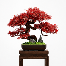 Load image into Gallery viewer, VICKY YAO - Artificial Bonsai Tree Japanese Red Maple Decor Zen Tabletop Sculpture Hotel Lobby Decor Luxury Office Decoration L61xH45cm
