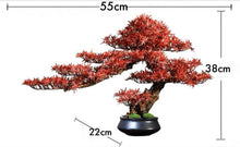 Laden Sie das Bild in den Galerie-Viewer, VICKY YAO Design Aesthetic -  New Arrival Exclusive Design Handmade Japanese Style Red Maple Bonsai Art 55x22x38cm H