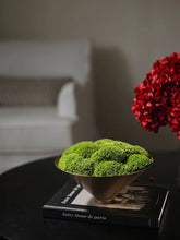 Load image into Gallery viewer, VICKY YAO - Natural Roman Travertine Bowl with Preserved Moss Wabi-Sabi Aesthetic Home Decor | Handmade Zen Art W15xH25cm