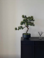 Load image into Gallery viewer, VICKY YAO - Artificial Bonsai Tree Pine with Real Trunk Fake Plant Indoor Decoration, Zen Japanese Home Decor 55x 28 x 68cmH