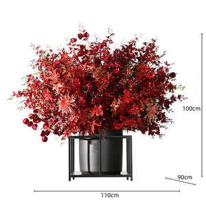 VICKY YAO Faux Floral - Luxury Exclusive Design Mansion IFIRE Red Faux Floral Art
