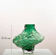 画像をギャラリービューアに読み込む, VICKY YAO - Verdant Elegance Premium Faux Floral Arrangement in Sculpted Emerald Vase
