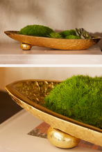 Load image into Gallery viewer, VICKY YAO Design Aesthetic - Exclusive Design Real Preserved Moss Art in Crescent metal base 25 x 7cm